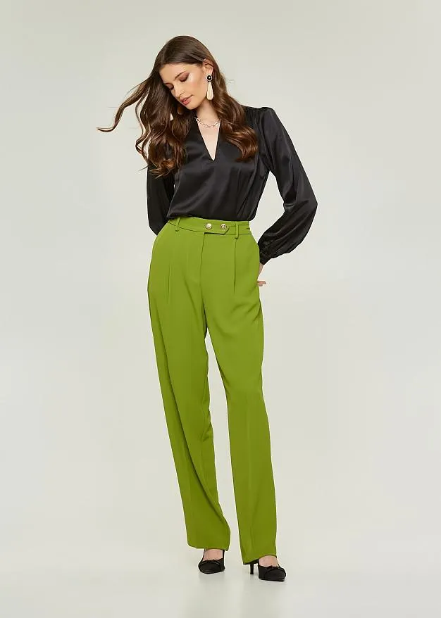 Μπλούζα με γιακά σε σατέν όψη