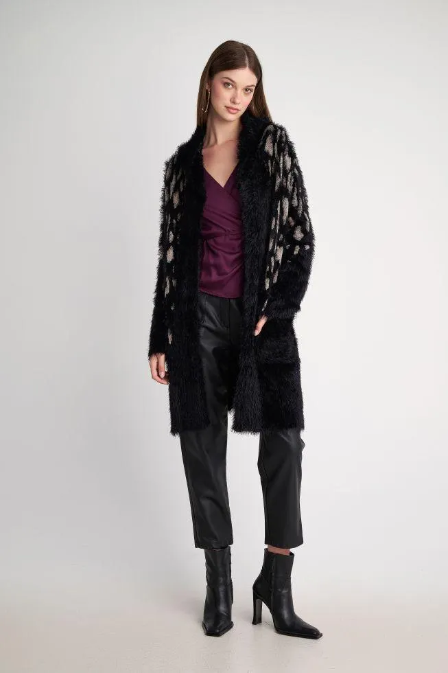 Ζακέτα πλεκτή fluffy - Black