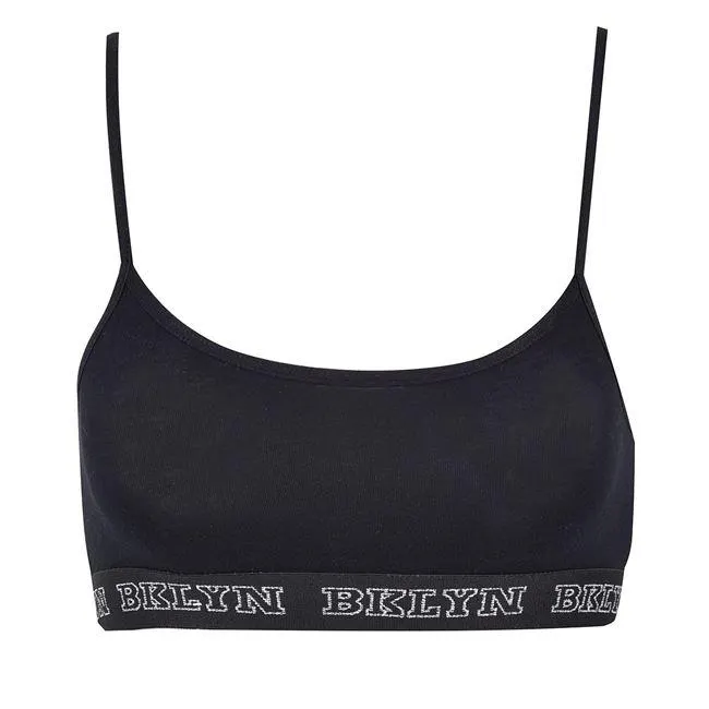 Μπουστάκι Παιδικό Μαύρο με Λάστιχο Ασημί Lurex 12-14 Ετών