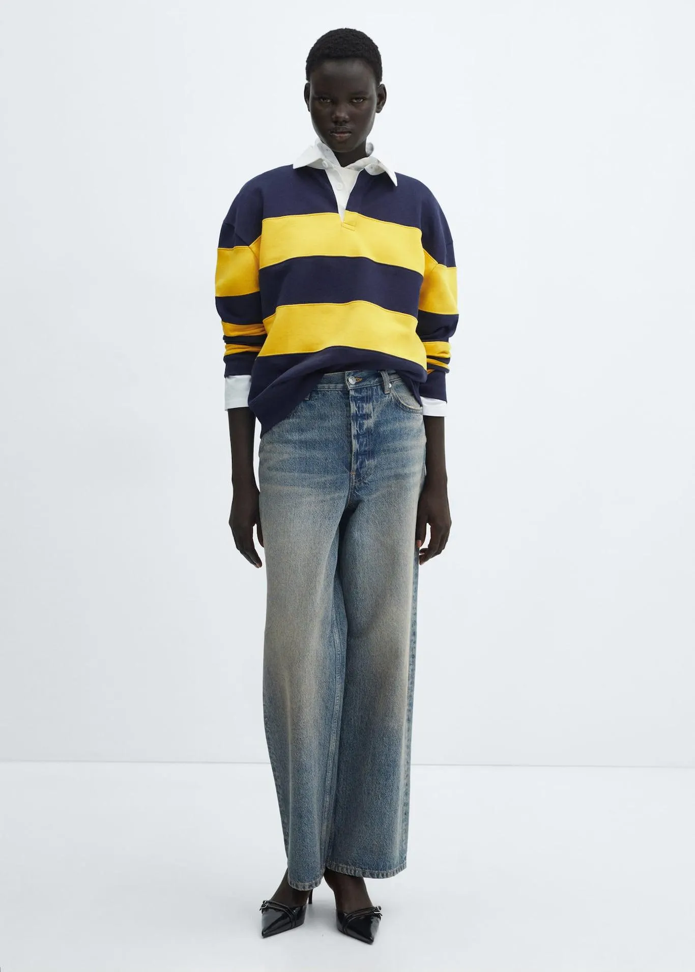 Μπλουζάκι πόλο ριγέ βαμβακερό