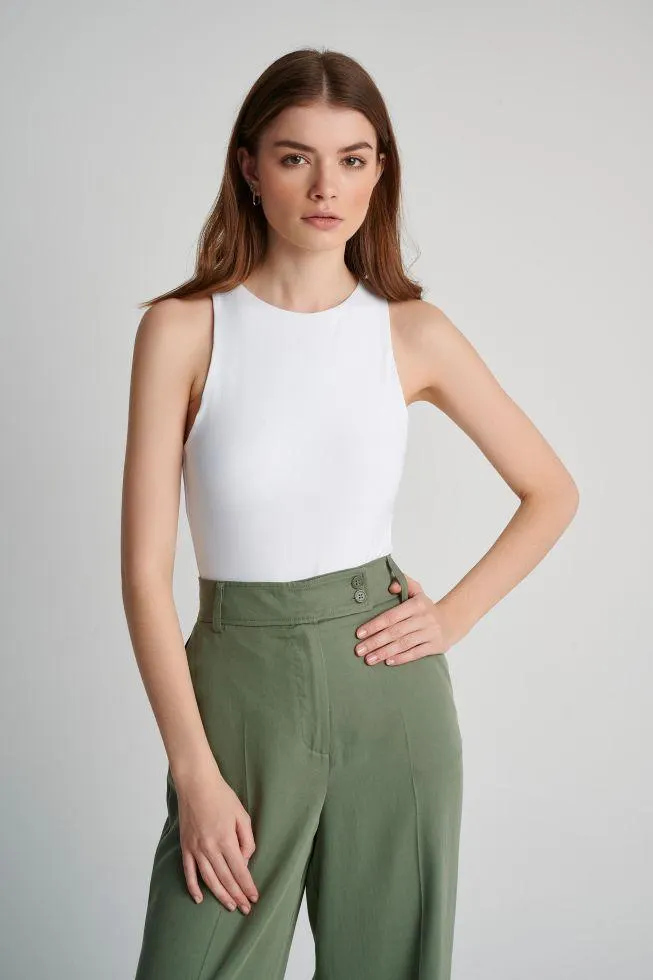 Κορμάκι μονόχρωμο ελαστικό White