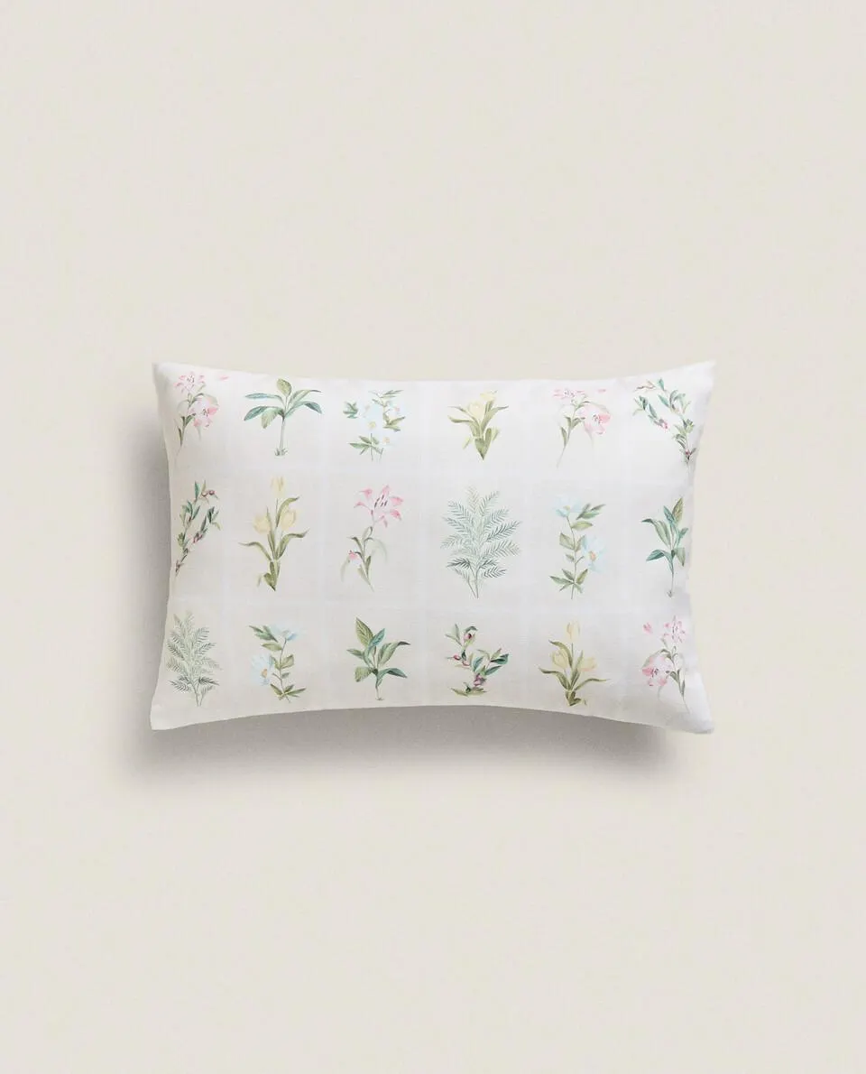 FLORAL PRINT CUSHION COVER