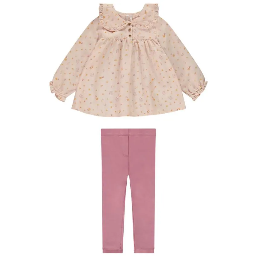 Σετ 2 τμχ. με σχέδιο φαντεζί για bebe κορίτσι