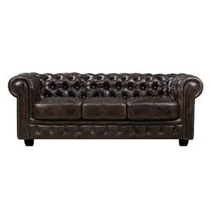 CHESTERFIELD-689 3-S Leather Brown