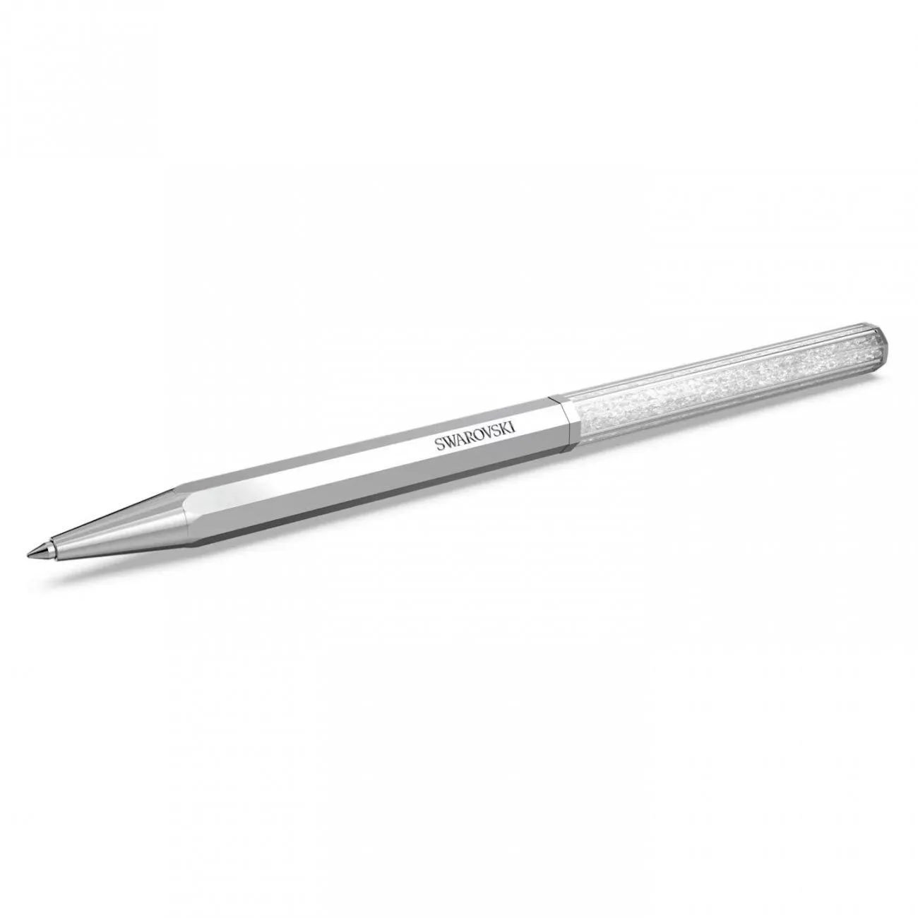Στυλό Crystalline Οκταγωνικό σχήμα, Ασημί τόνος, Επιμετάλλωση χρωμίου