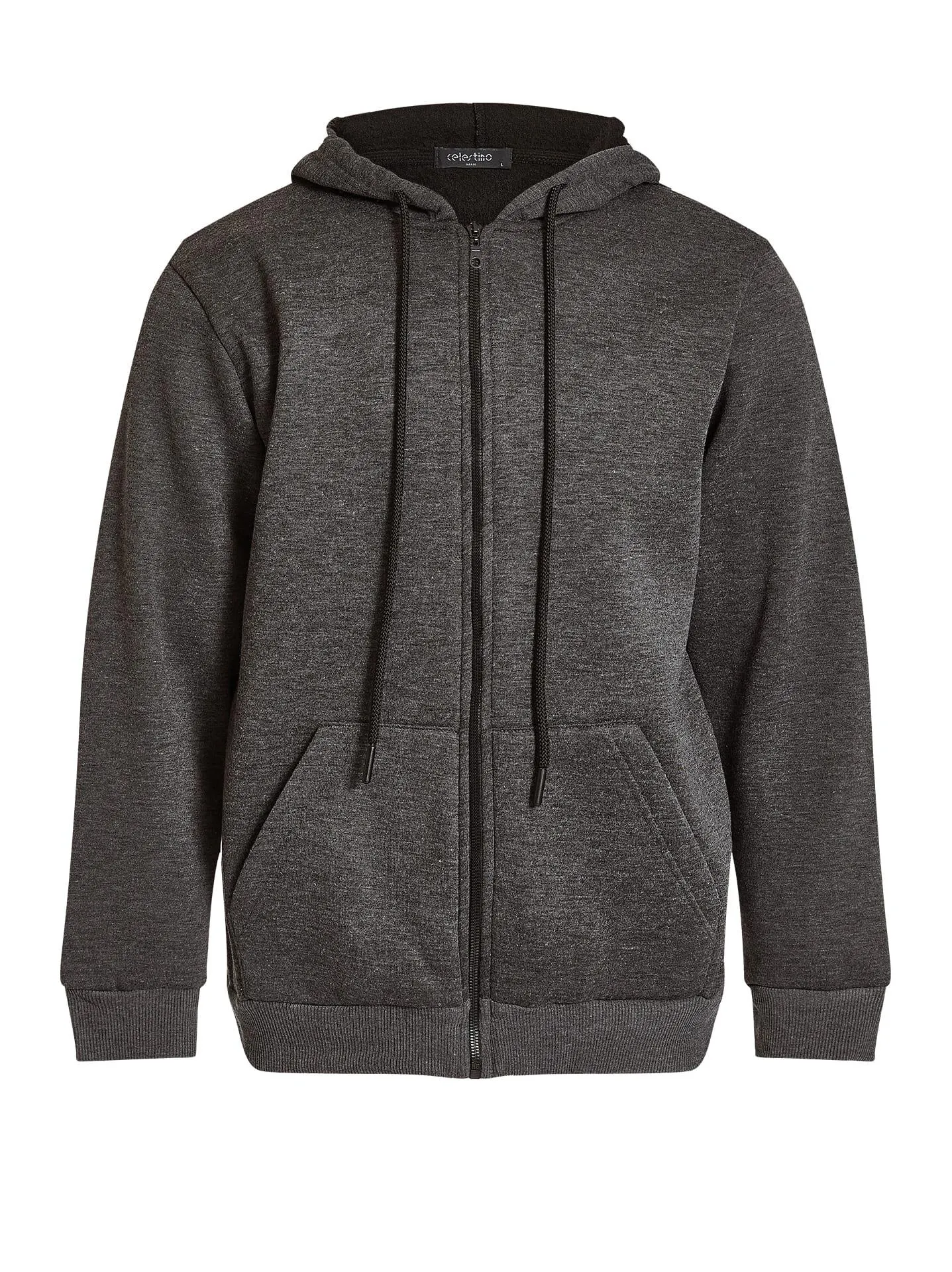 Ανδρική ζακέτα με φερμουάρ σε γκρι σκούρο