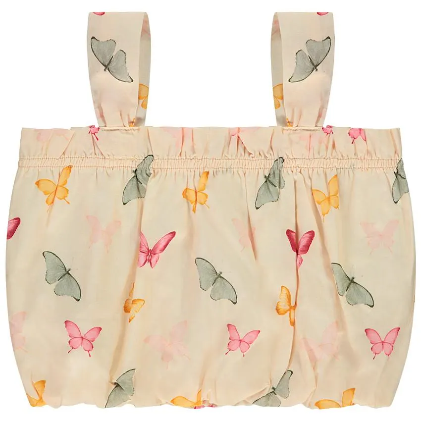 Crop με σχέδιο μπάλα επίδραση κορυφή πεταλούδες για κορίτσι