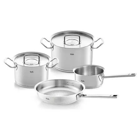 Fissler Original Profi Χύτρες 20-24cm, Κατσαρολάκι 16cm - Σετ 3 Τεμαχίων & Τηγάνι 24cm Ανοξείδωτo Ατσάλι