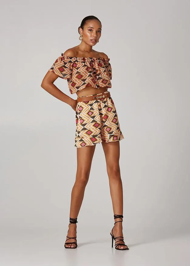 Μπλούζα με σούρες και μανίκια