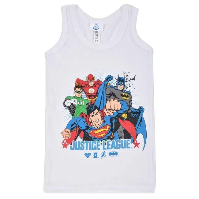 Εσώρουχο Παιδικό Φανελάκι Βαμβακερό Λευκό Justice League