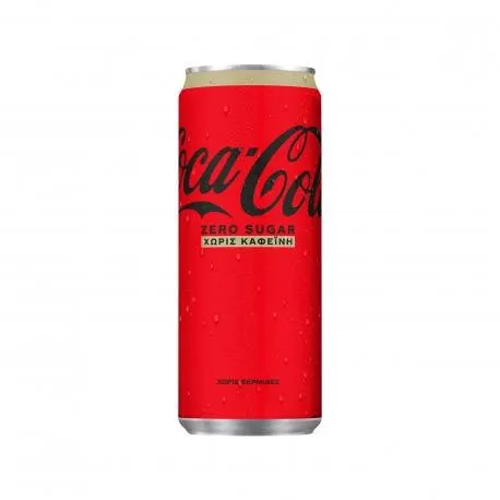 Coca cola αναψυκτικό zero - χωρίς ζάχαρη,χωρίς καφεΐνη (330ml)