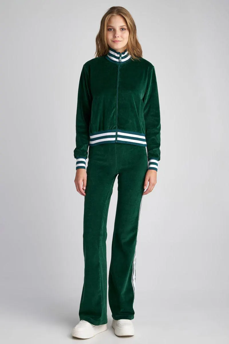 FLARED ΨΗΛΟΜΕΣΟ ΒΕΛΟΥΤΕ ΠΑΝΤΕΛΟΝΙ ΜΕ ΡΙΓΕΣ