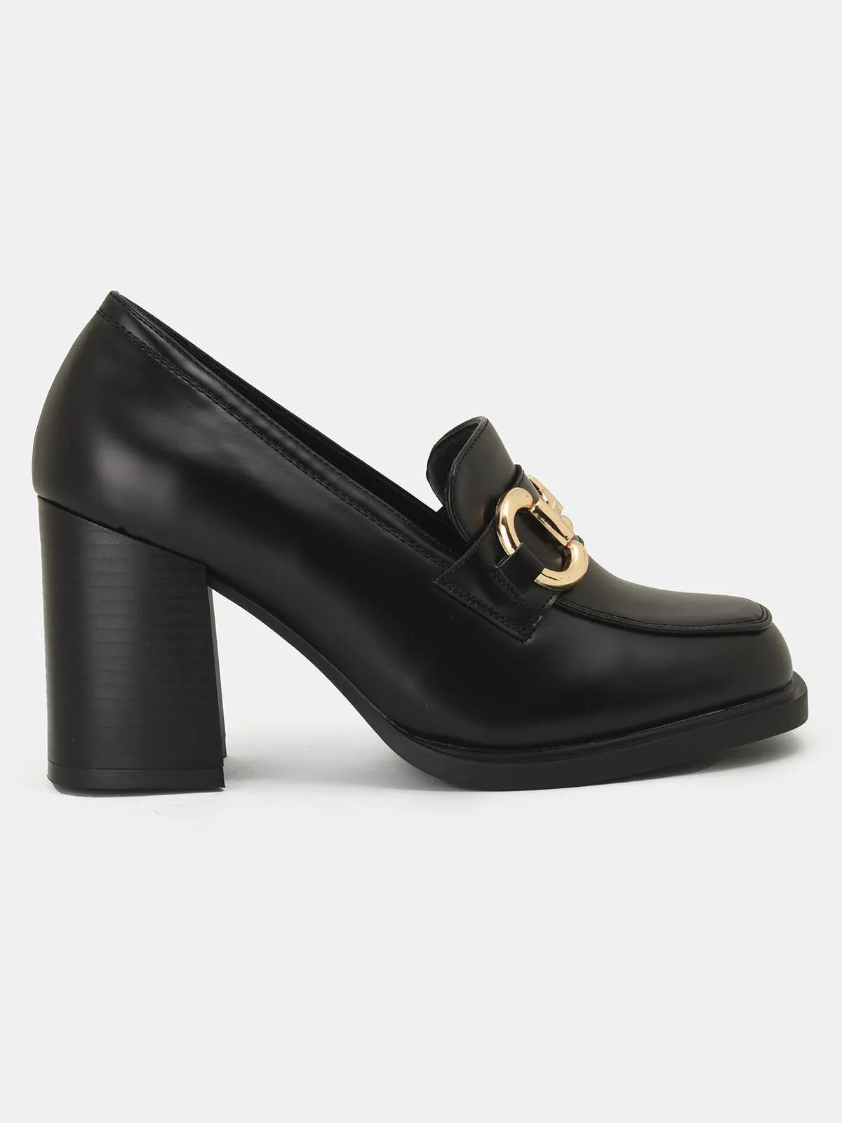 Loafers με χοντρό τακούνι & αλυσίδα