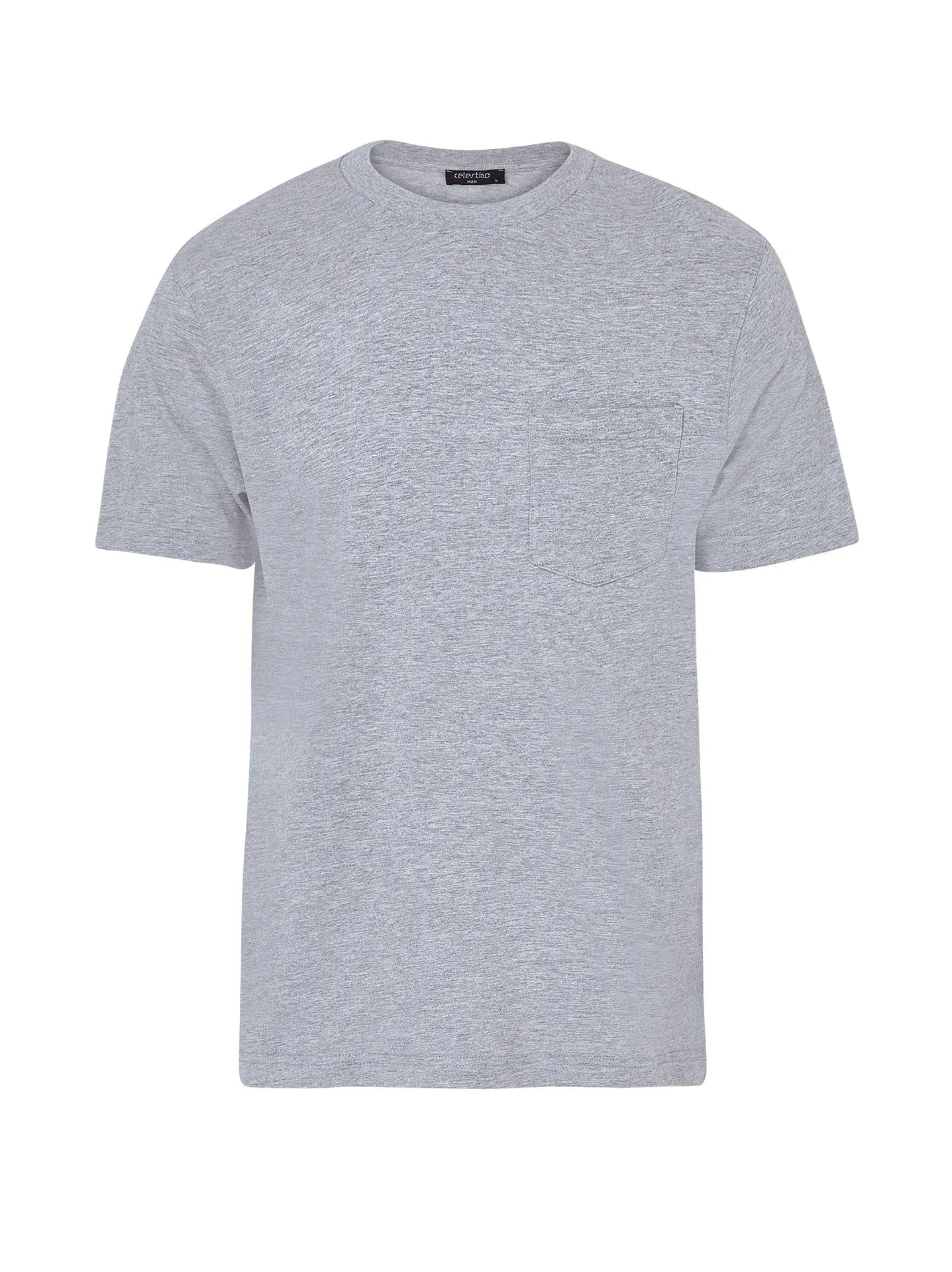 Ανδρικό T-shirt με τσέπη σε γκρι