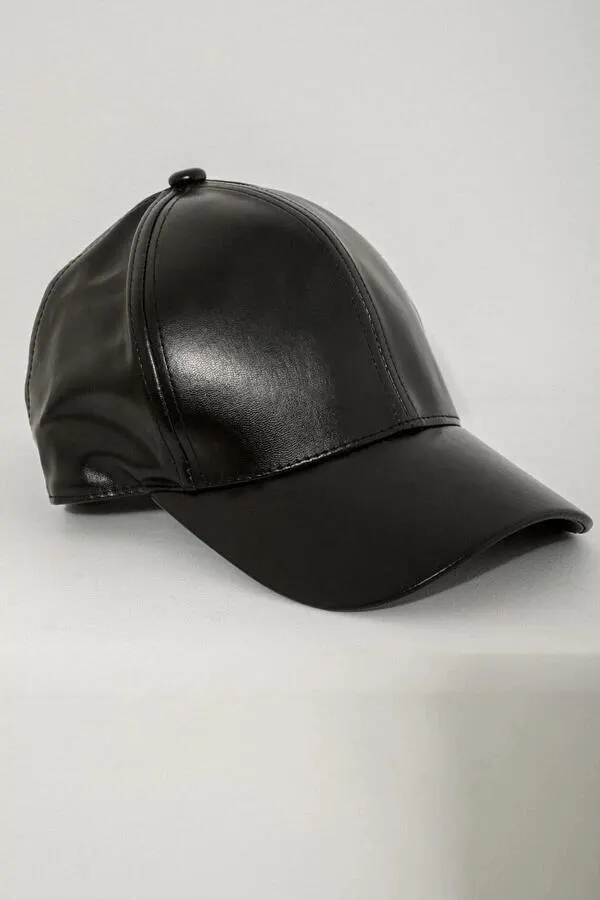 Jockey καπέλο σε όψη δερματίνης