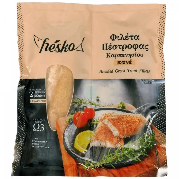 Freskos Φιλέτα Πέστροφας Καρπενησίου Πανέ Κατεψυγμένα 250gr