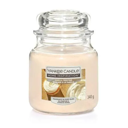 Yankee Candle Home Inspiration Αρωματικό κερί σε γυάλινο δοχείο Vanilla Frosting 340gr