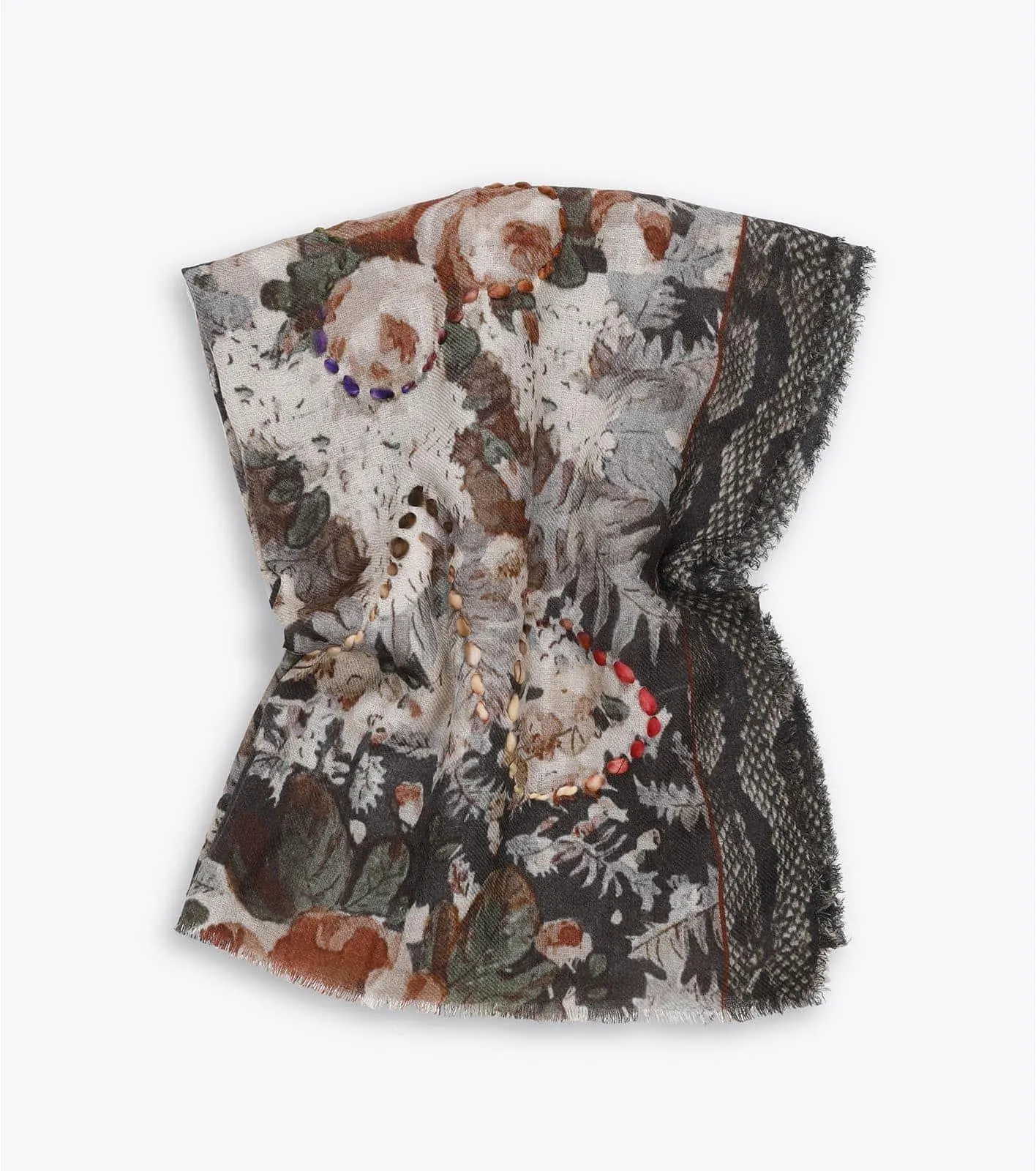 ΦΟΥΛΑΡΙ ΜΕ ΦΛΟΡΑΛ ΣΧΕΔΙΟ ΚΑΙ ΠΟΛΥΧΡΩΜΕΣ ΡΑΦΕΣ