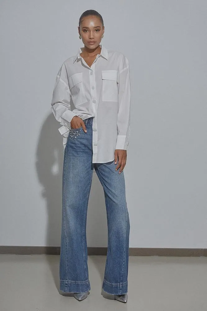 Cotton oversized shirt