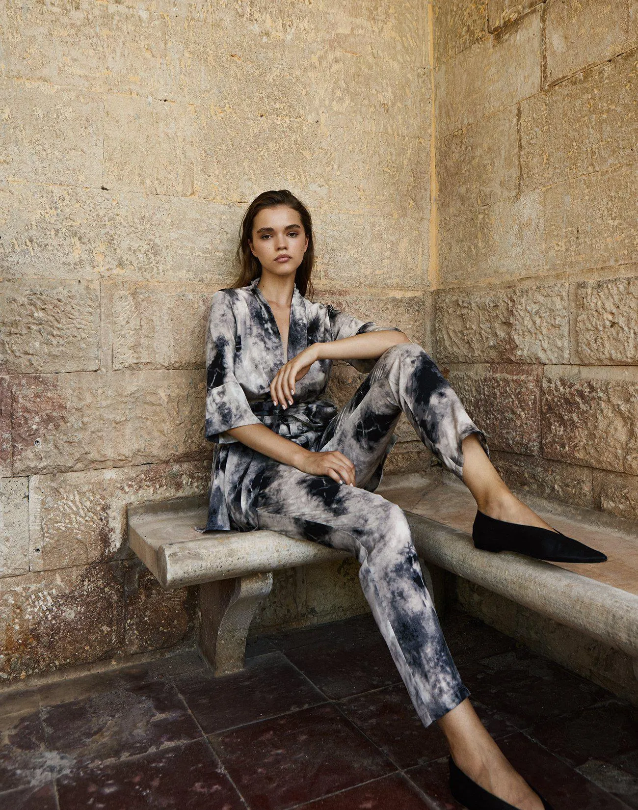 Παντελόνι με τύπωμα tie dye