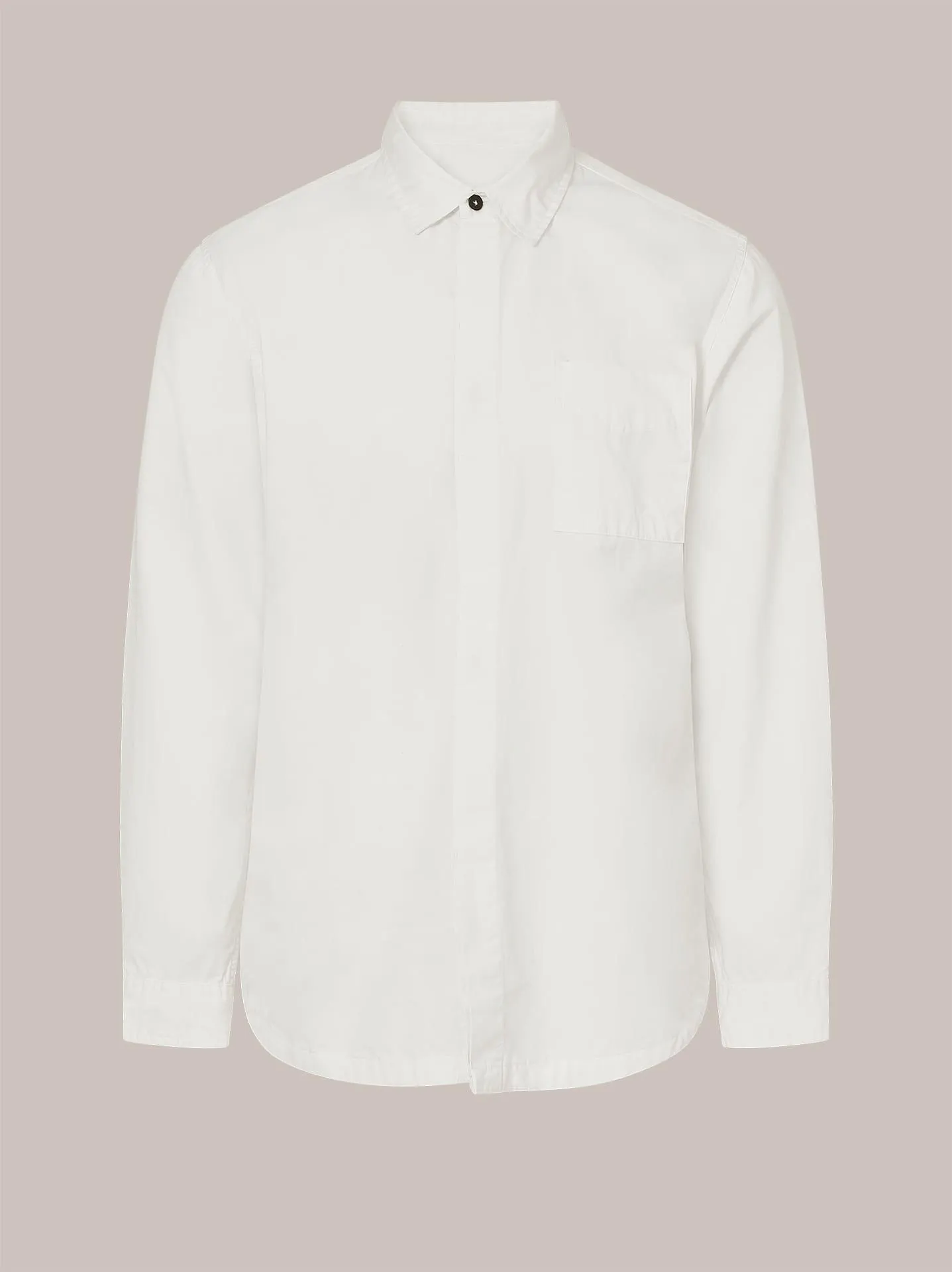 Ανδρικό πουκάμισο με τσέπη σε εκρού