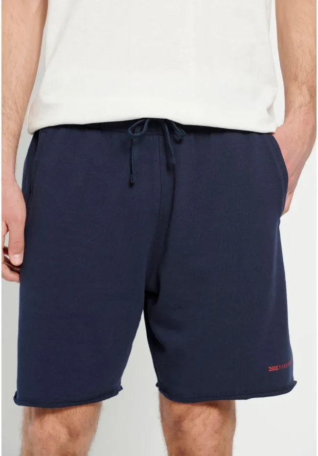 Relaxed fit αθλητική βερμούδα με τυπωμένο logo