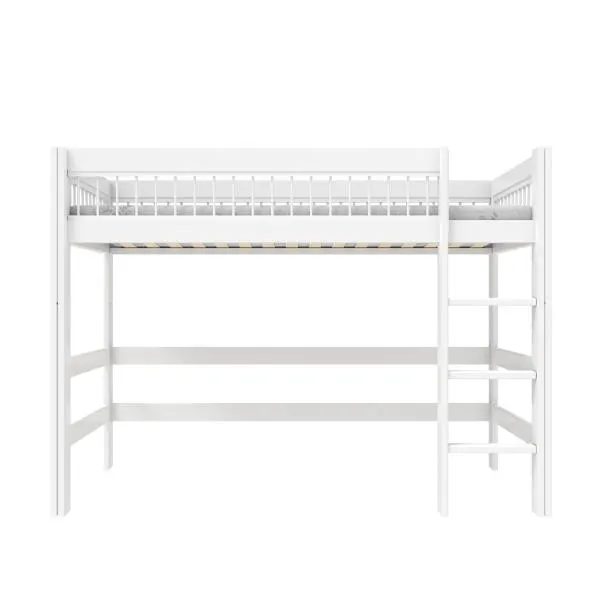 Low loft bed with straight ladder, Breeze