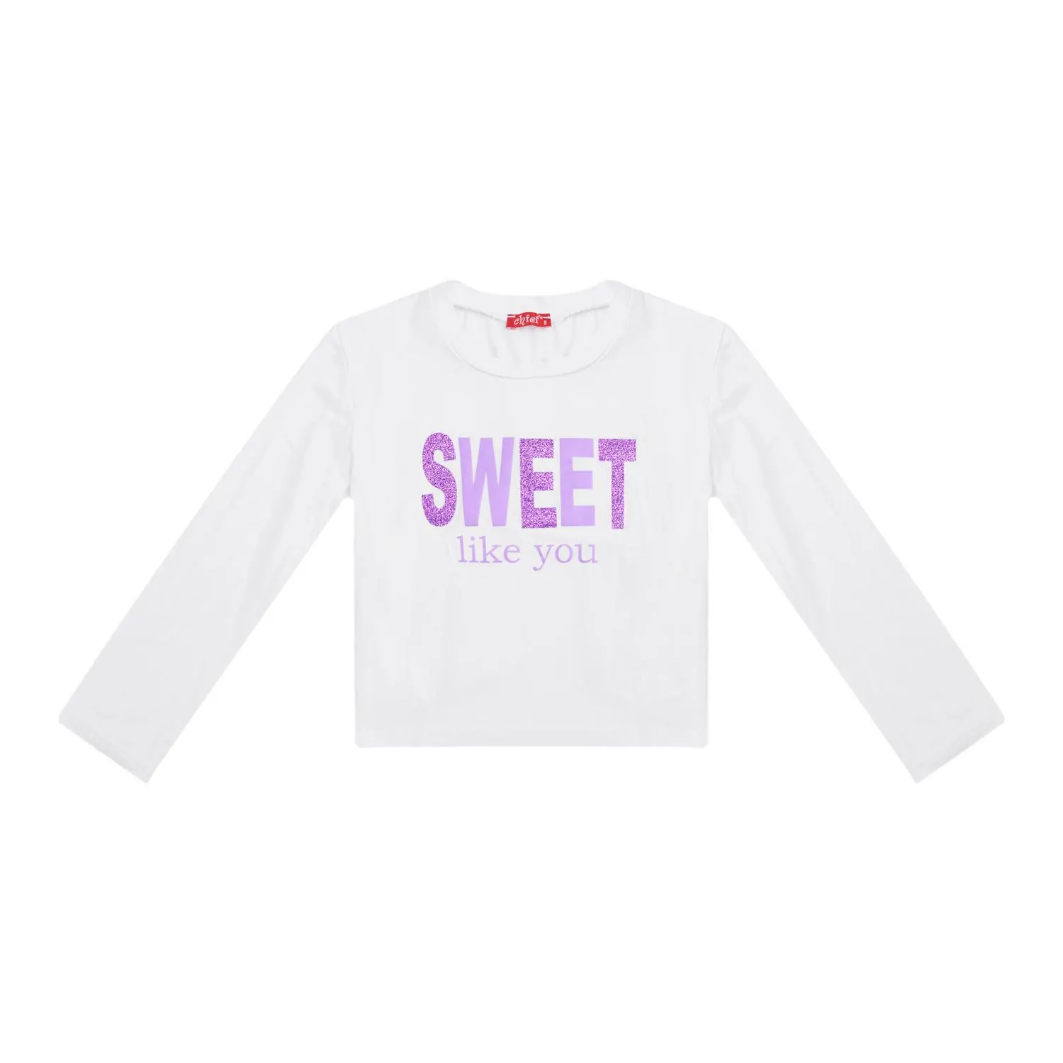 Μπλούζα για κορίτσι χειμερινή σε εκρού λιλά χρώμα -32.2011LI