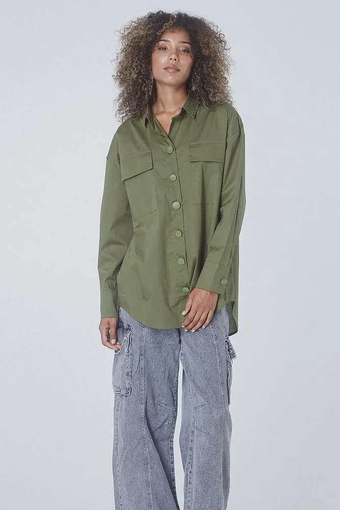 Cotton oversized shirt