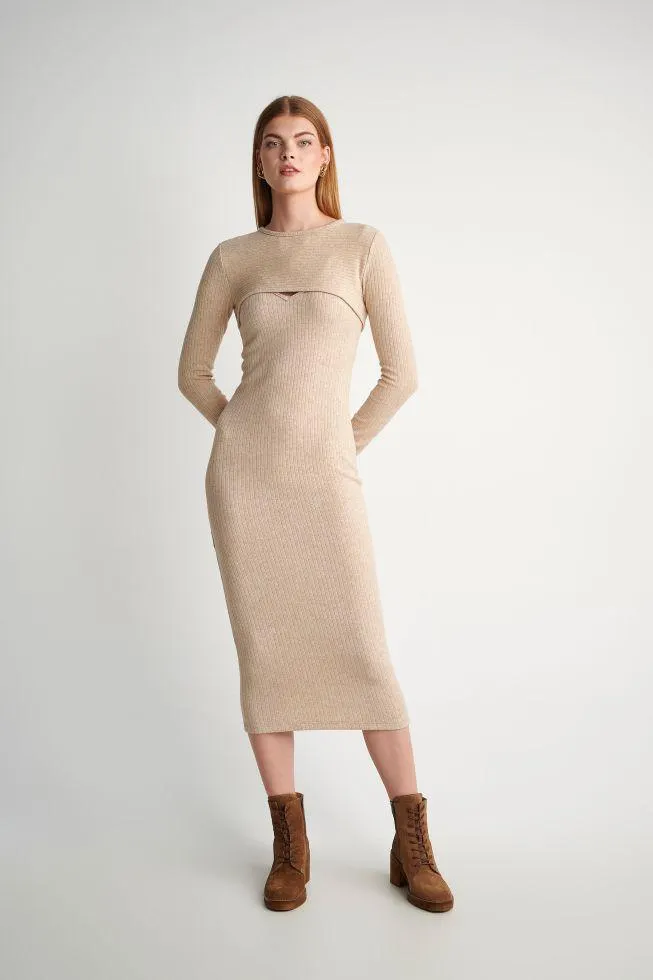 Φόρεμα μακρύ με μπολερό Vanilla