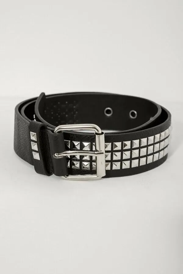 Ζώνη σε όψη δερματίνης με λεπτομέρειες