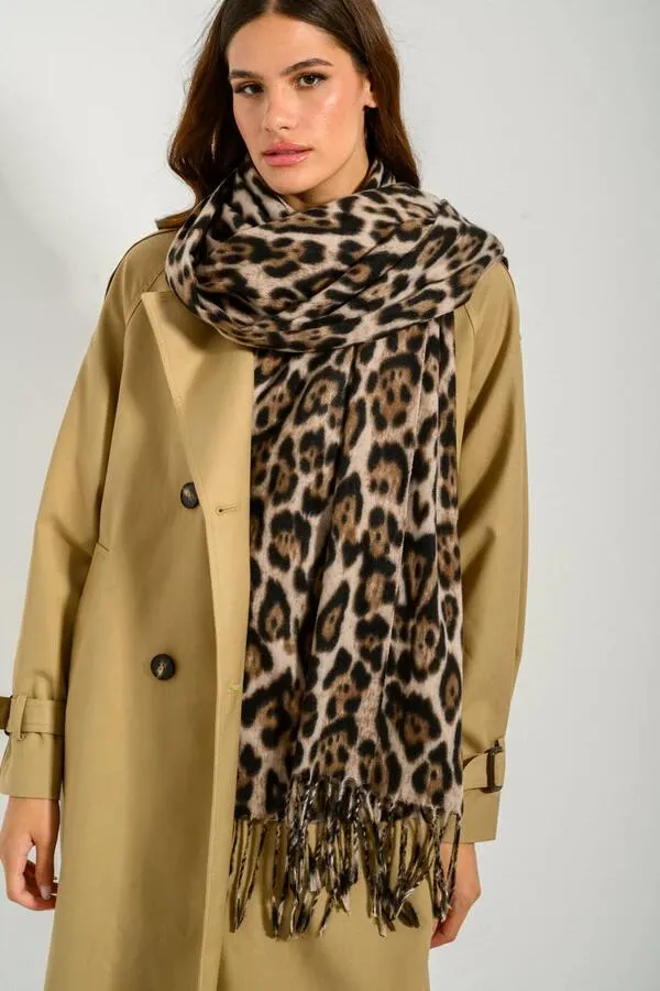 Κασκόλ με leopard print