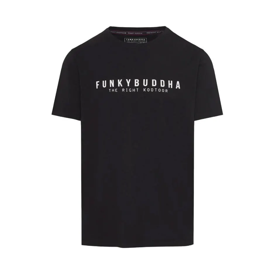 Ανδρική Κοντομάνικη Μπλούζα Μαύρη - Funky Buddha The Essentials