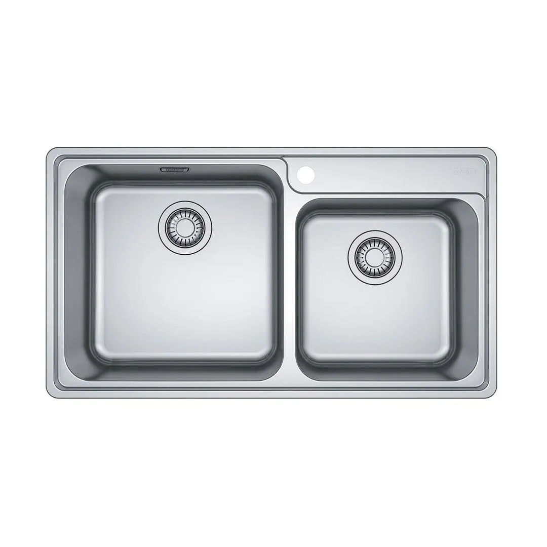 Νεροχύτης FRANKE BCX620-42 ένθετος λείος με 2 γούρνες από ανοξείδωτο ατσάλι