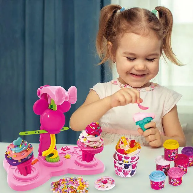 Παγωτοπλαστελίνια Minnie με 4 Βαζάκια & Καπάκια Καλουπάκια 280g Sprinkles - AS