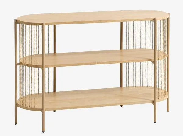 Credenza SNESLEV 2 ripiani color rovere