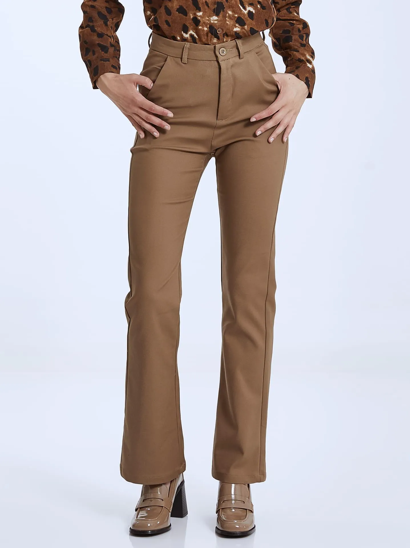 Καμπάνα με βαμβάκι και φερμουάρ σε καμηλό