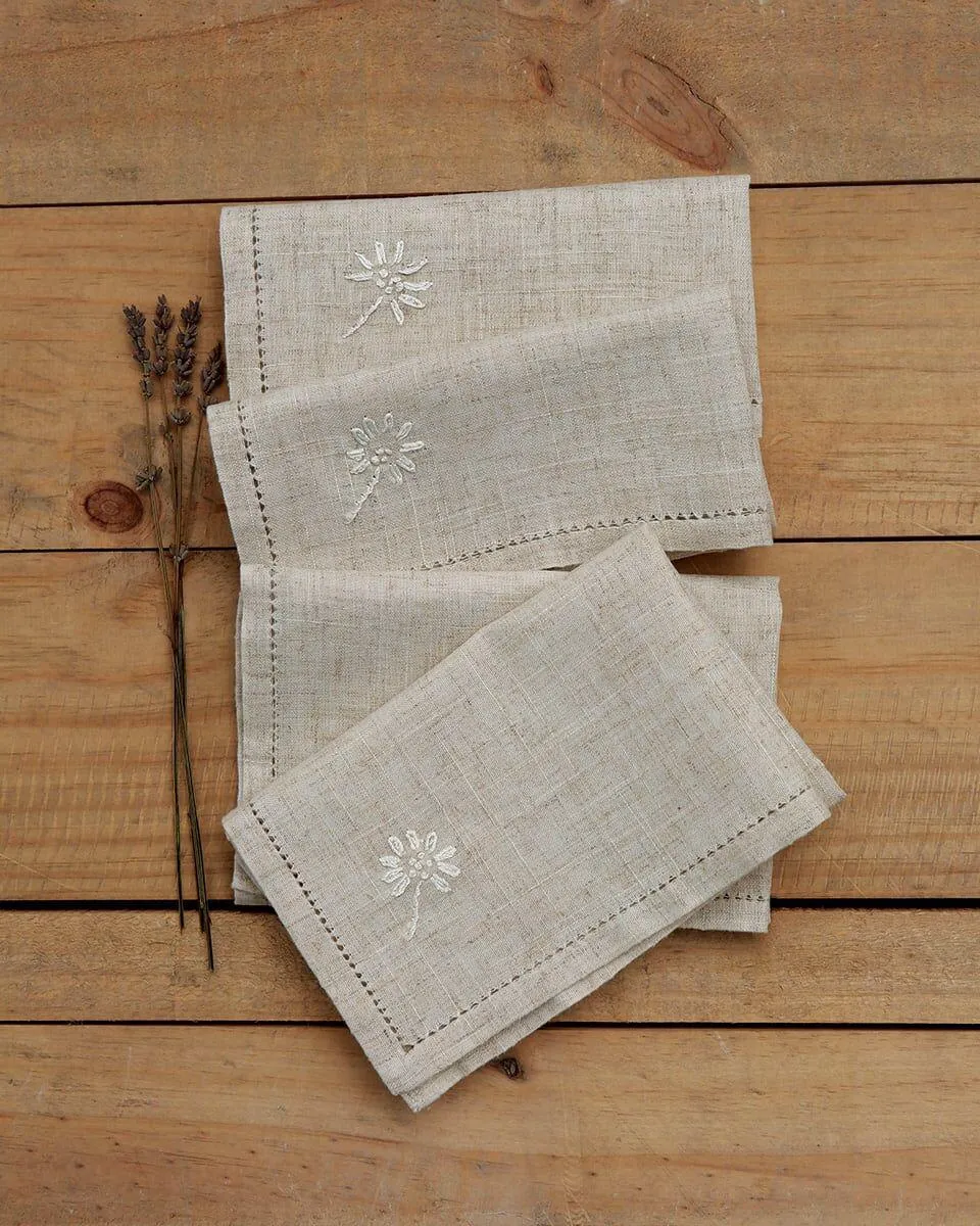 Σετ 4 Τεμ Πετσετες Φαγητου Κεντημα & Αζουρ Σχ.135 Bo Maison