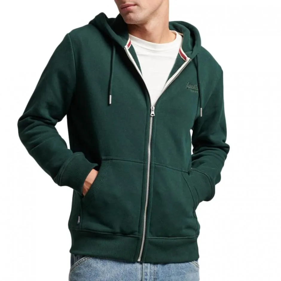 Superdry Essential Logo Πράσινο - Ανδρική Ζακέτα