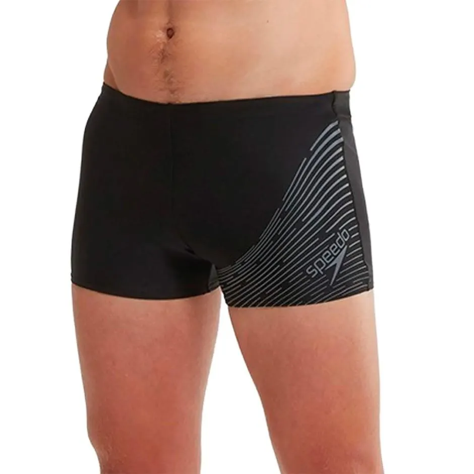 Ανδρικό Μαγιό Σορτς Μαύρο - Speedo Medley Logo Aquashort