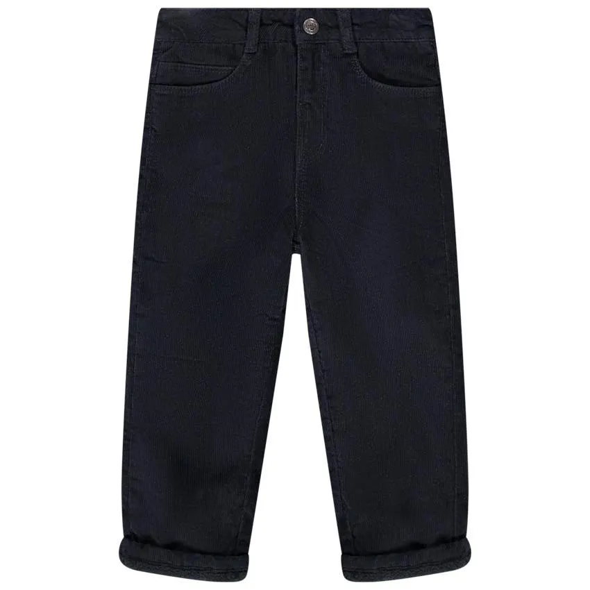 Pantalon en velours côtelé doublé polaire pour bébé garçon