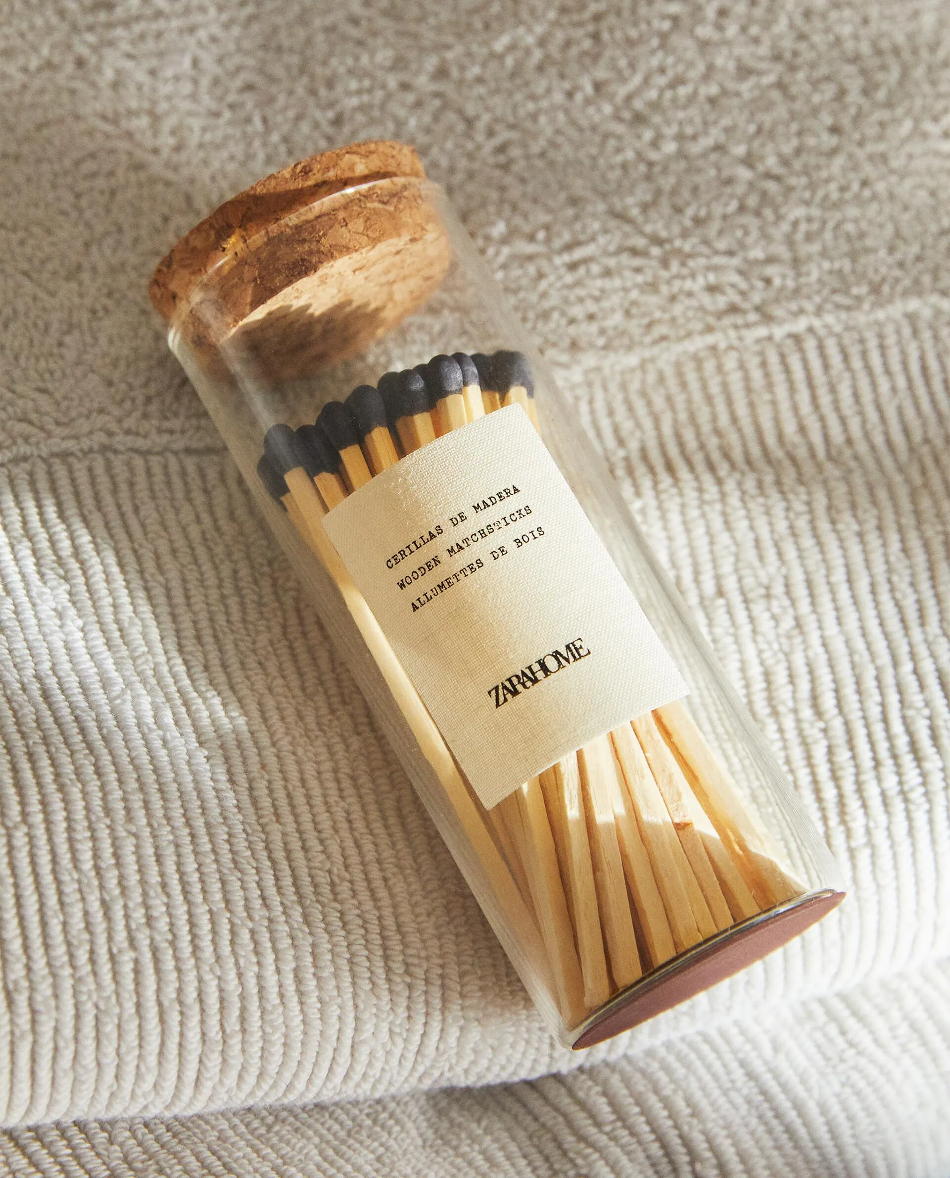 GLASS JAR WITH LONG MATCHES