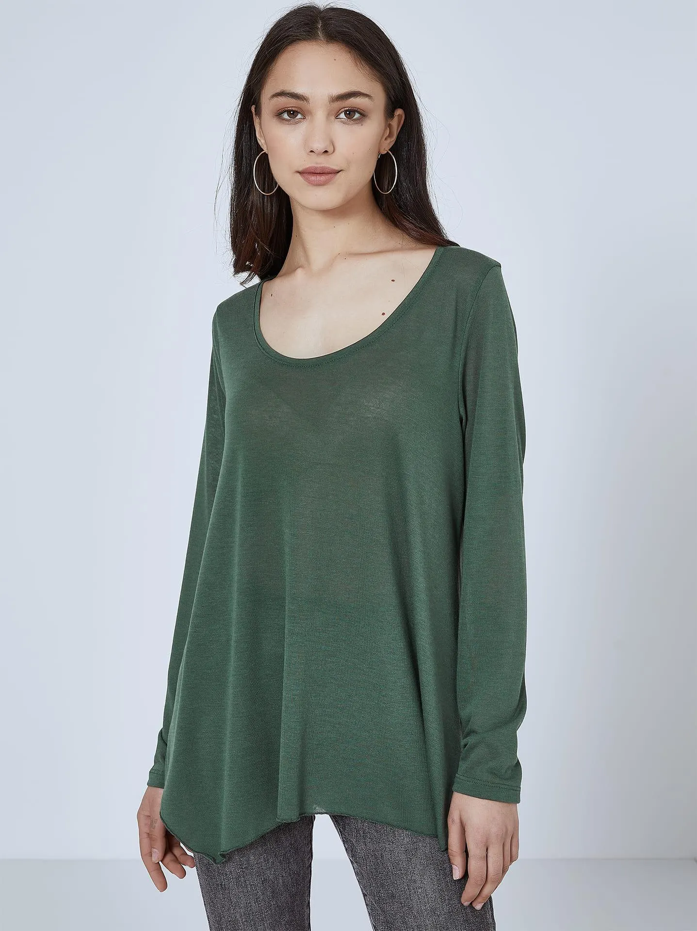 Μπλούζα με απαλή υφή σε πράσινο