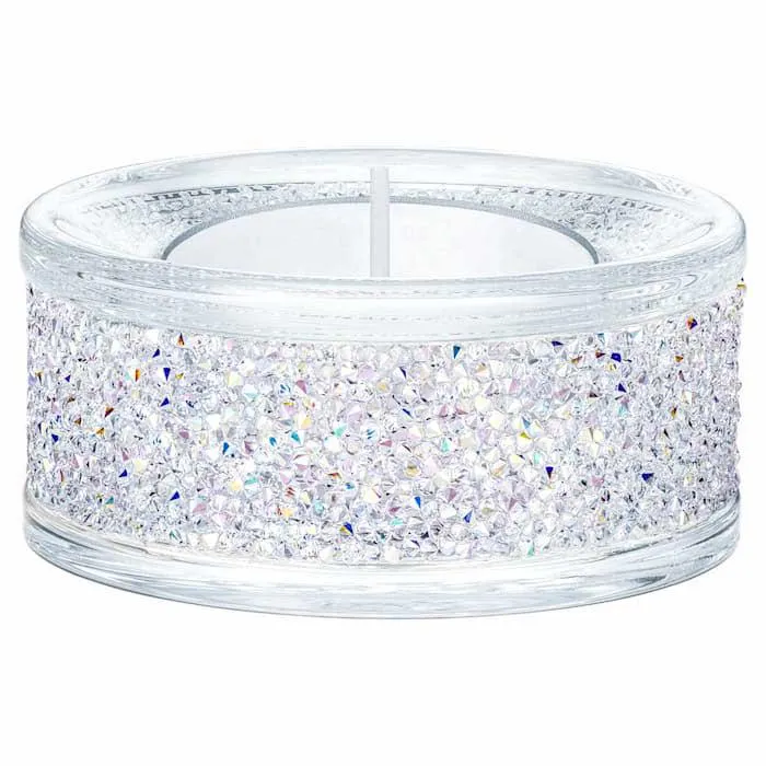 SHIMMER TEA LIGHT HOLDERS, CRYSTAL AB