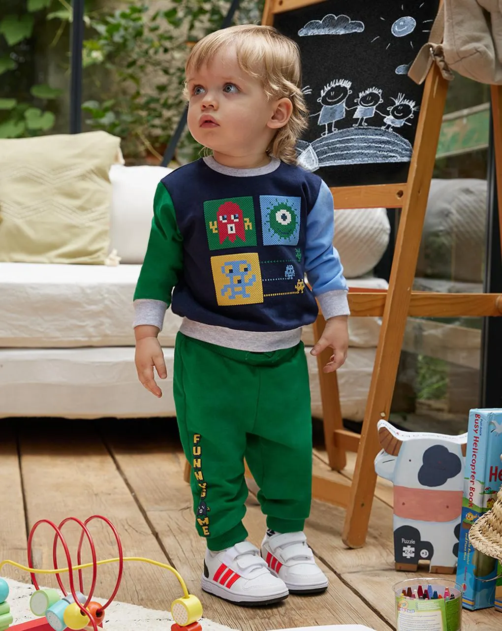 Βρεφική μπλούζα φούτερ με βιντεοπαιχνίδια για αγόρι