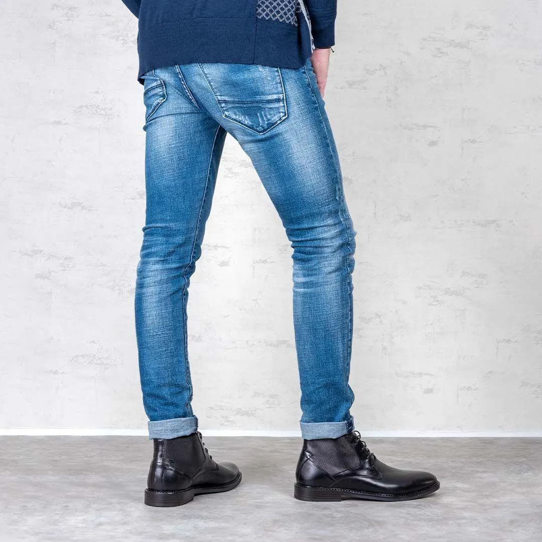 Ανδρικά μποτάκια BOZIKIS Leather με κορδόνια