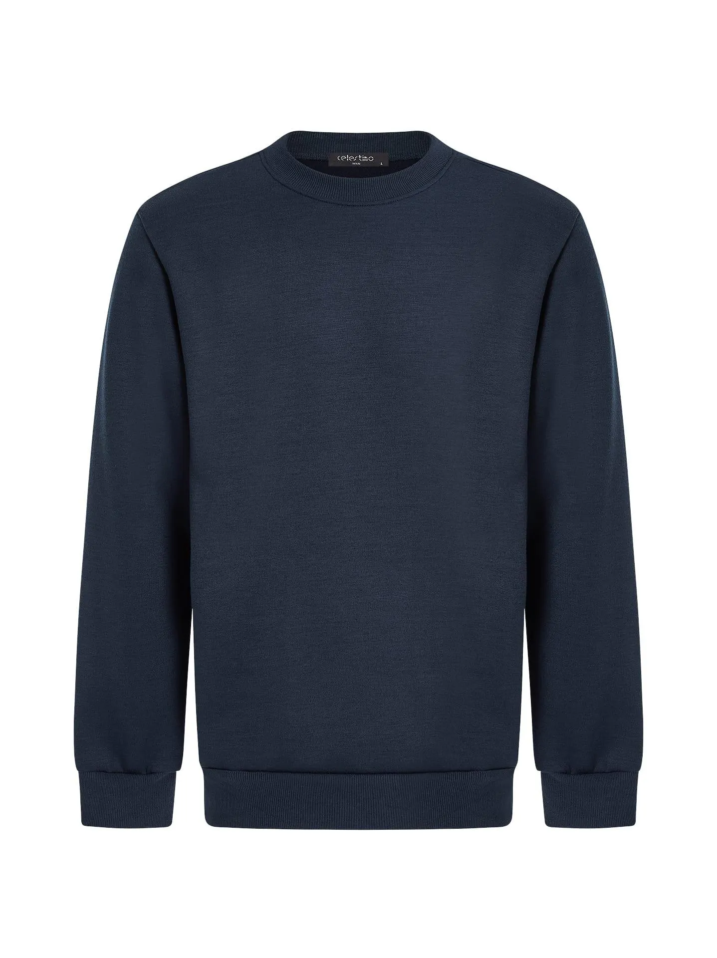 Ανδρικό μονόχρωμο φούτερ σε σκούρο μπλε