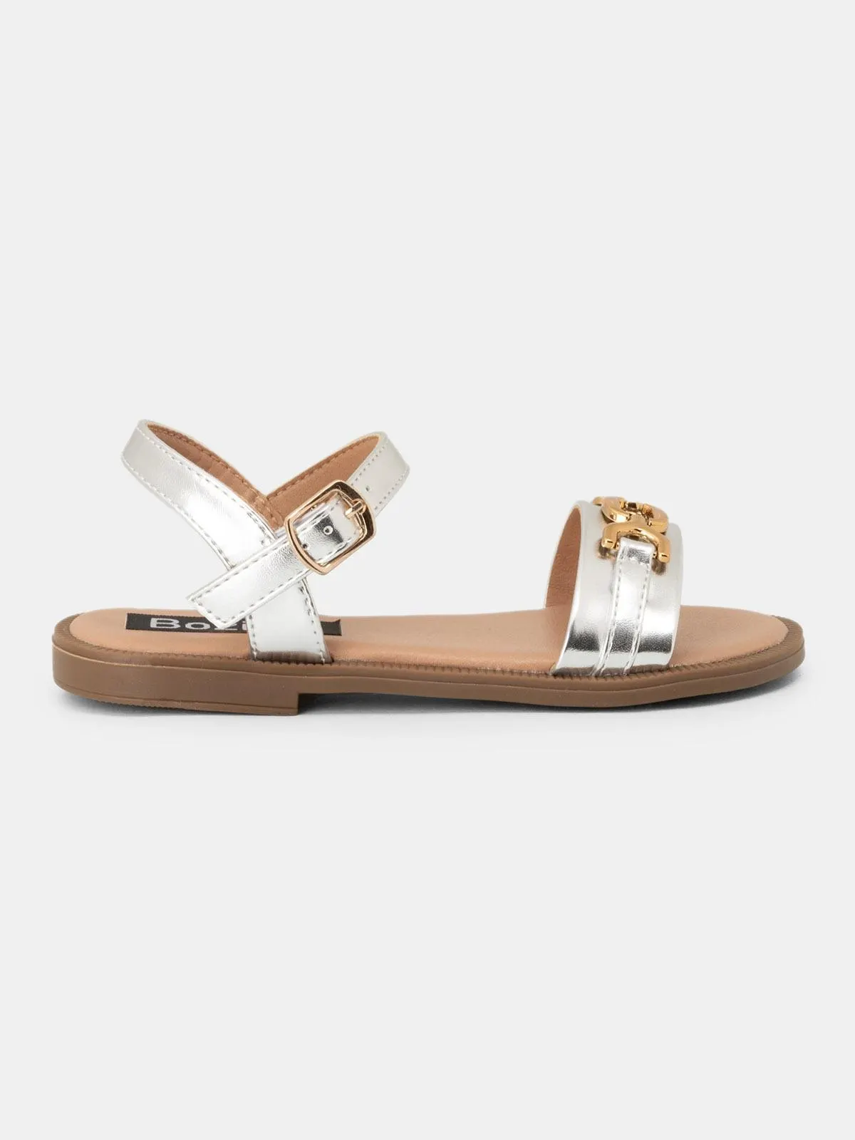 Παιδικά σανδάλια με φάσα με μεταλλική λεπτομέρεια
