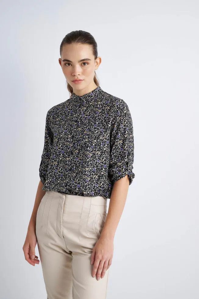 Πουκάμισο με liberty print Multicolor