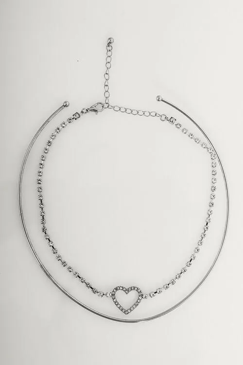 Διπλό κόσμημα λαιμού με τσόκερ και αλυσίδα